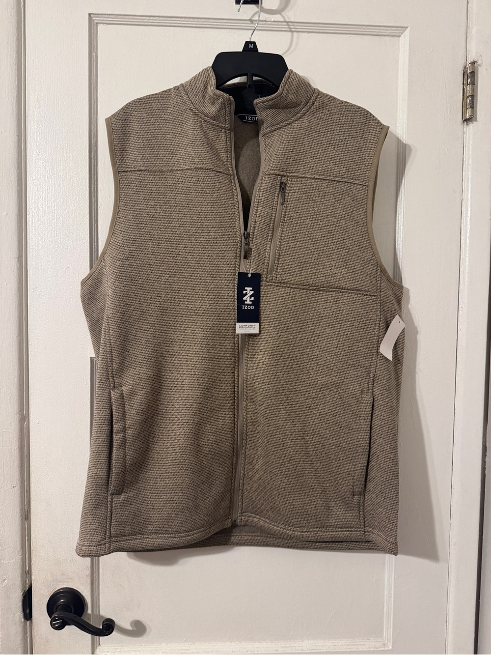 IZOD men brown vest size large tall